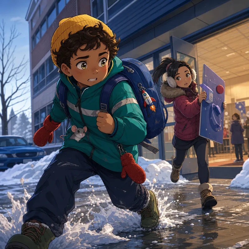 Sean et sa souris — illustration de couverture, style manga