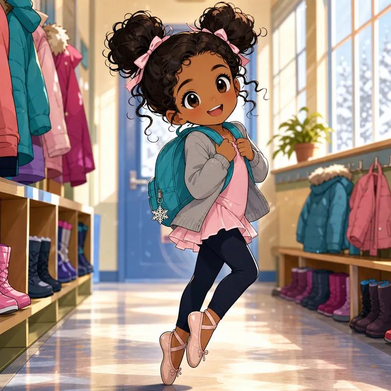 Kalia et ses souliers de ballerine — illustration de couverture, style manga